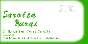 sarolta murai business card
